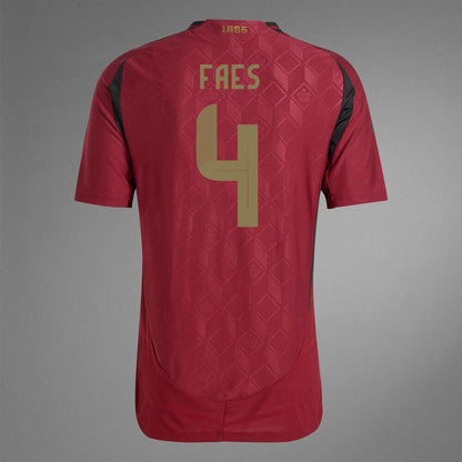 2024 Belgium FAES 4 Home Authentic Jersey