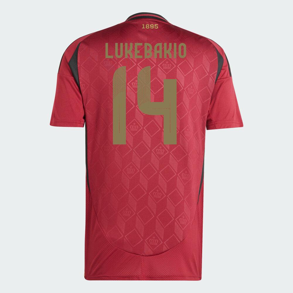 2024 Belgium LUKEBAKIO 14 Home Replica Jersey