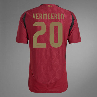 2024 Belgium VERMEEREN 20 Home Authentic Jersey