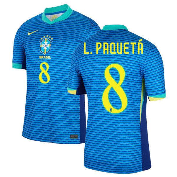 Youth 2024 Brazil Away Replica JerseyL.PAQUETA 8