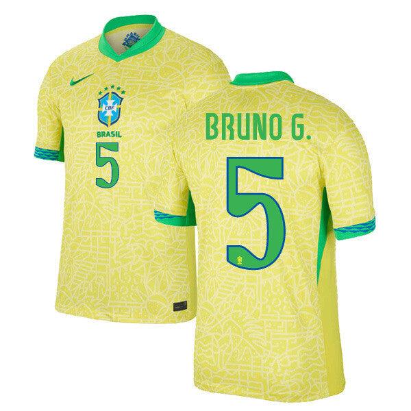 Youth 2024 Brazil Home Replica Jersey BRUNO G. 5