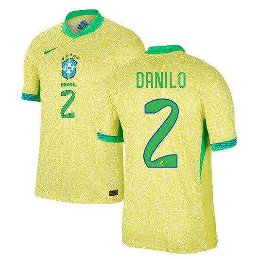 Youth 2024 Brazil Home Replica Jersey DANILO 2