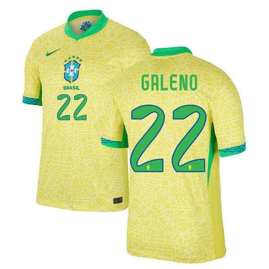 Youth 2024 Brazil Home Replica Jersey GALENO 22