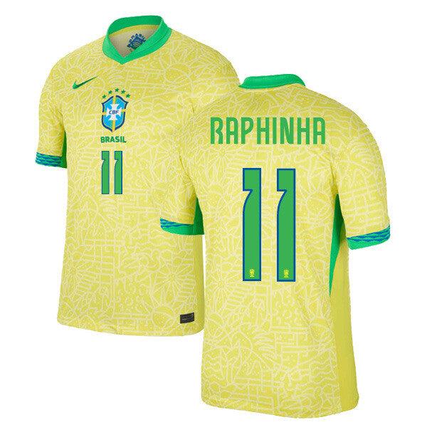 Youth 2024 Brazil Home Replica Jersey RAPHINHA 11