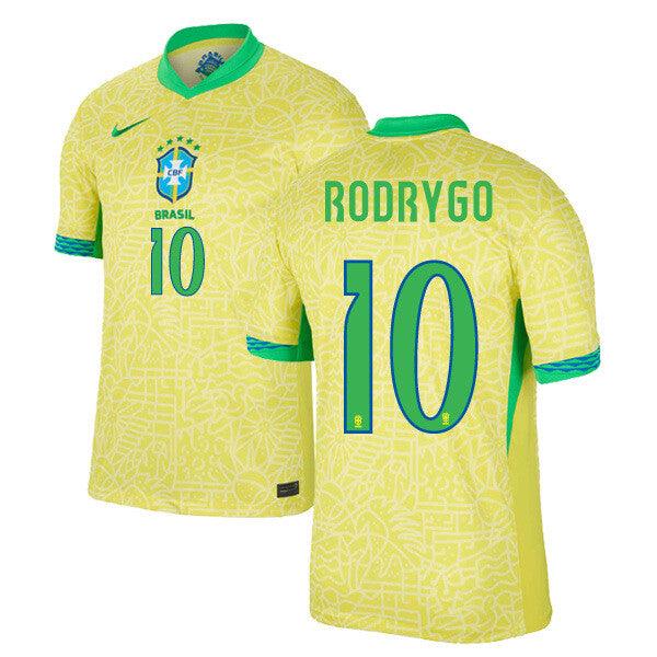 Youth 2024 Brazil Home Replica Jersey RODRYGO 10