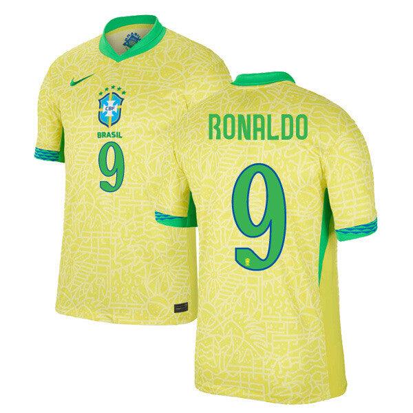 Youth 2024 Brazil Home Replica Jersey RONALDO 9