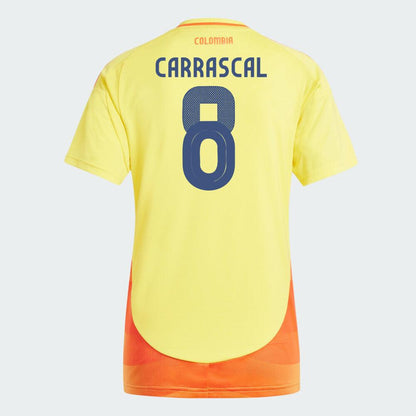 Women's 2024 Colombia CARRASCAL 8 Home Replica Jersey