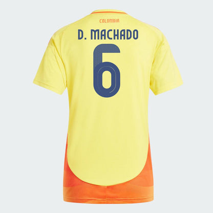 Women's 2024 Colombia D. MACHADO 6 Home Replica Jersey