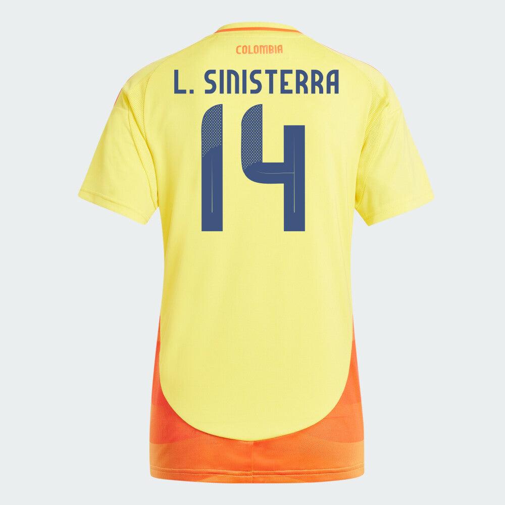 Women's 2024 Colombia L. SINISTERRA 14 Home Replica Jersey