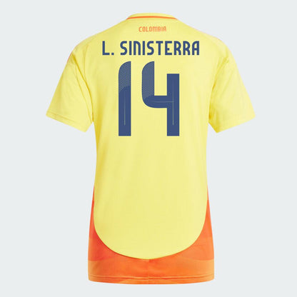 Women's 2024 Colombia L. SINISTERRA 14 Home Replica Jersey