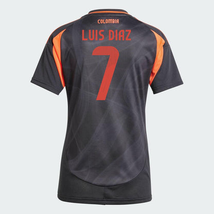 Women's 2024 Colombia LUIS DIAZ 7 Away Replica Jersey