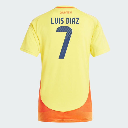 Women's 2024 Colombia LUIS DIAZ 7 Home Replica Jersey