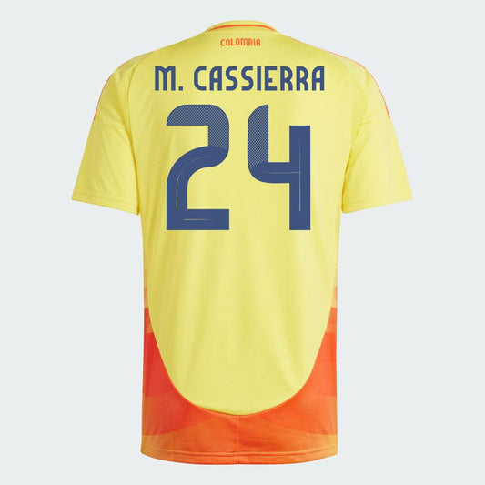 Youth 2024 Colombia M. CASSIERRA 24 Home Replica Jersey