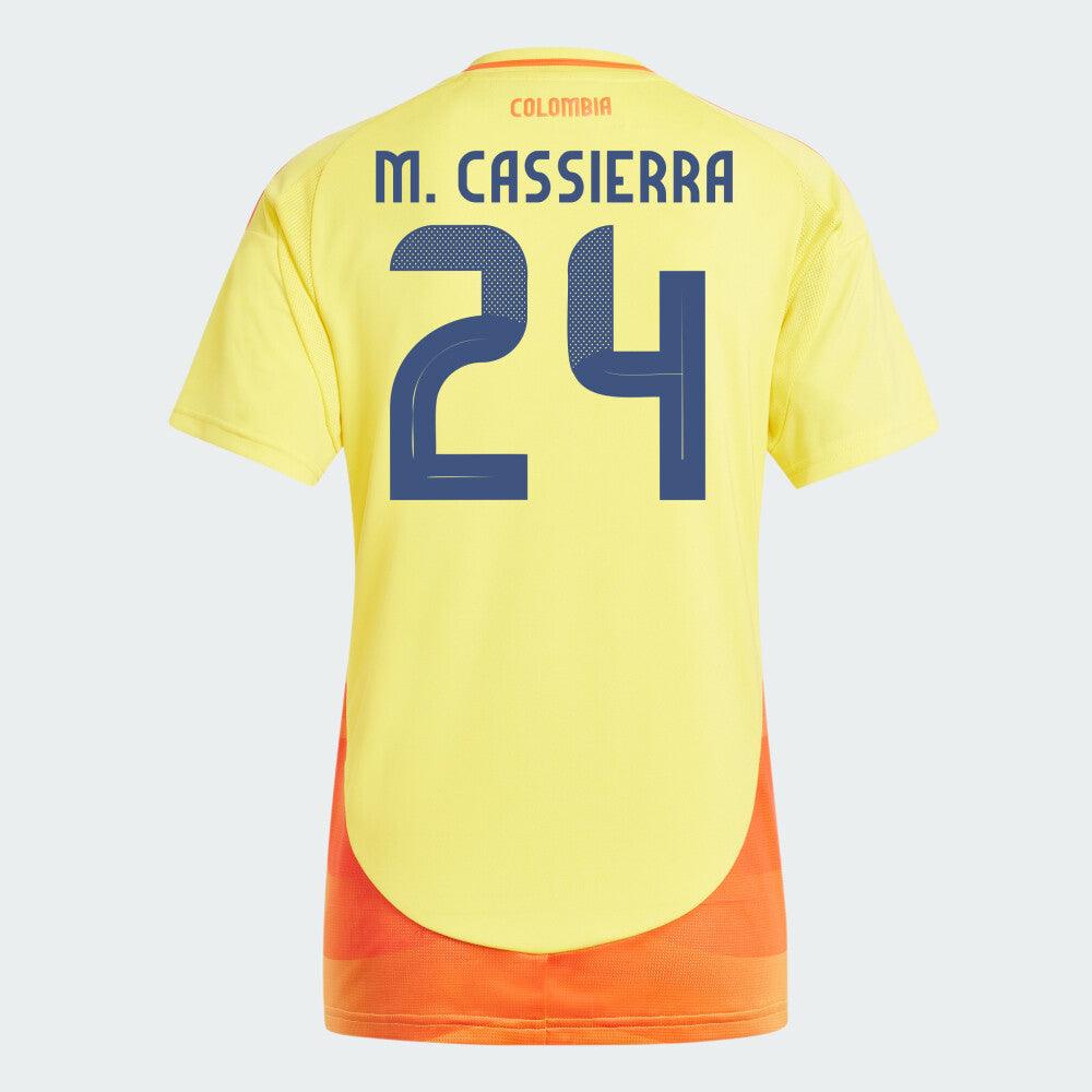 Women's 2024 Colombia M. CASSIERRA 24 Home Replica Jersey