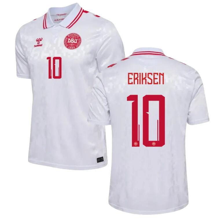 2024 Denmark ERIKSEN 10 Away Replica Jersey