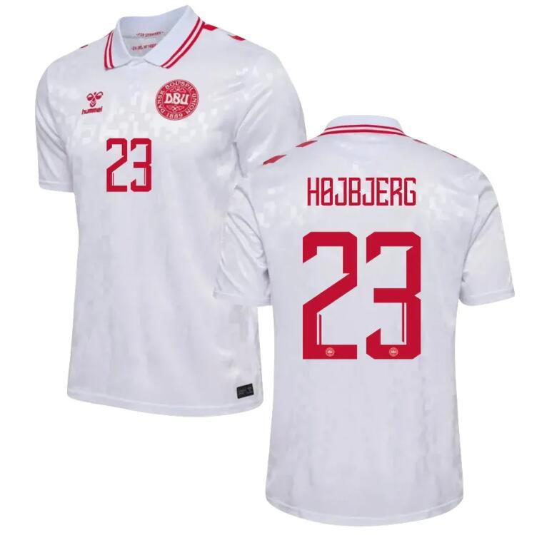 2024 Denmark HOJBJERG 23 Away Replica Jersey