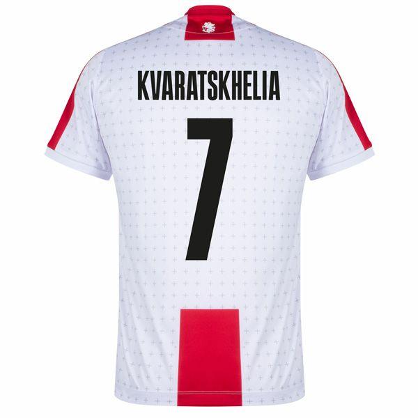 Youth 2024 Georgia Home Replica Jersey Kvartskhelia #7