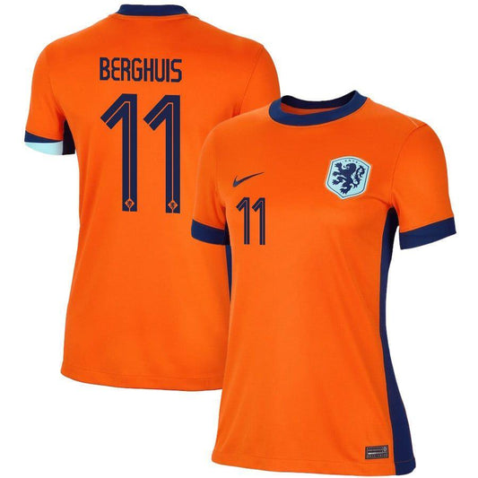 Women's 2024 Netherlands Berghuis 11 Home Replica Jersey