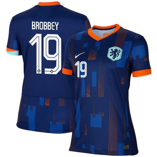 Women's 2024 Netherlands Brobbey 19 Away Replica Jersey