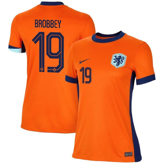 Women's 2024 Netherlands Brobbey 19 Home Replica Jersey