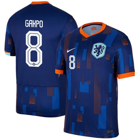 Youth 2024 Netherlands Gakpo 8 Away Replica Jersey