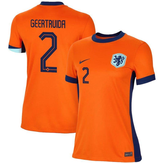 Women's 2024 Netherlands Geertruida 2 Home Replica Jersey