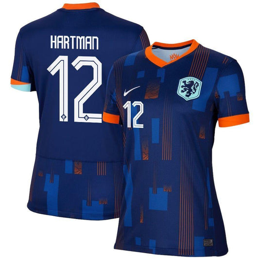 Women's 2024 Netherlands Hartman 12 Away Replica Jersey