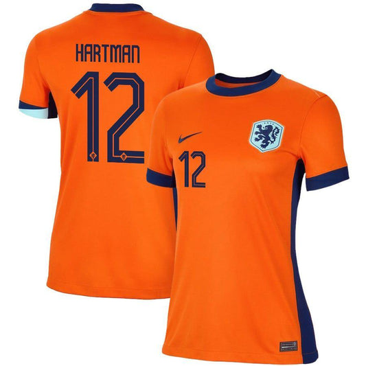 Women's 2024 Netherlands Hartman 12 Home Replica Jersey