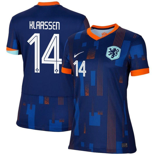 Women's 2024 Netherlands Klaassen 14 Away Replica Jersey