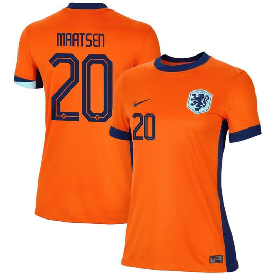 Women's 2024 Netherlands Maatsen 20 Home Replica Jersey