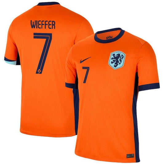 Youth 2024 Netherlands Wieffer 7 Home Replica Jersey