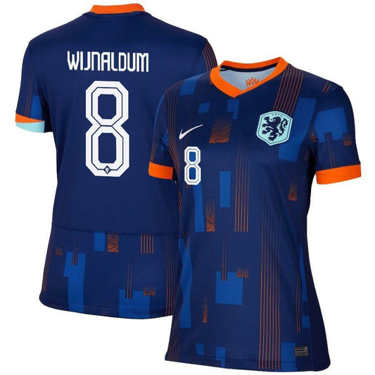 Women's 2024 Netherlands Wijnaldum 8 Away Replica Jersey