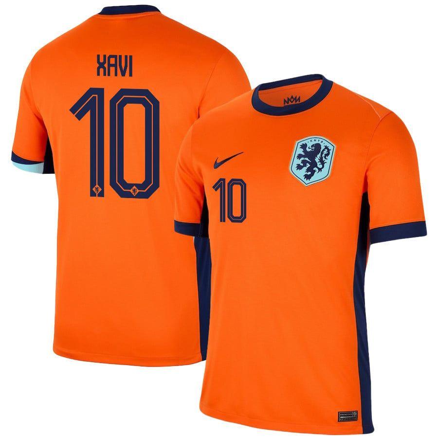 Youth 2024 Netherlands Xavi 10 Home Replica Jersey