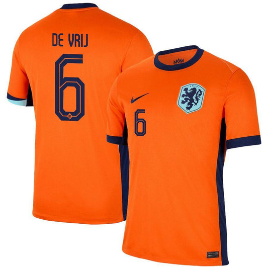 Youth 2024 Netherlands de Vrij 6 Home Replica Jersey