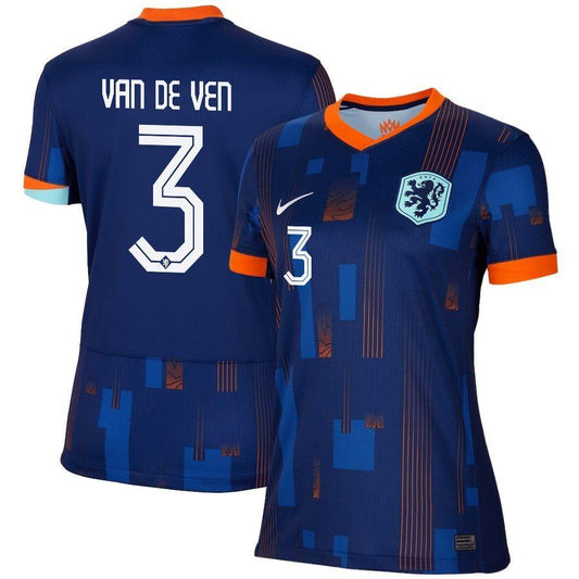 Women's 2024 Netherlands van de Ven 3 Away Replica Jersey