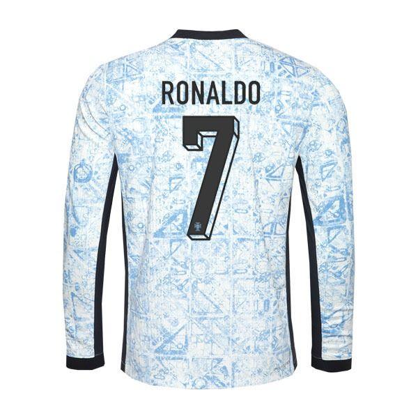 2024 Portugal Away Ronaldo 7 Long Sleeve Authentic Jersey