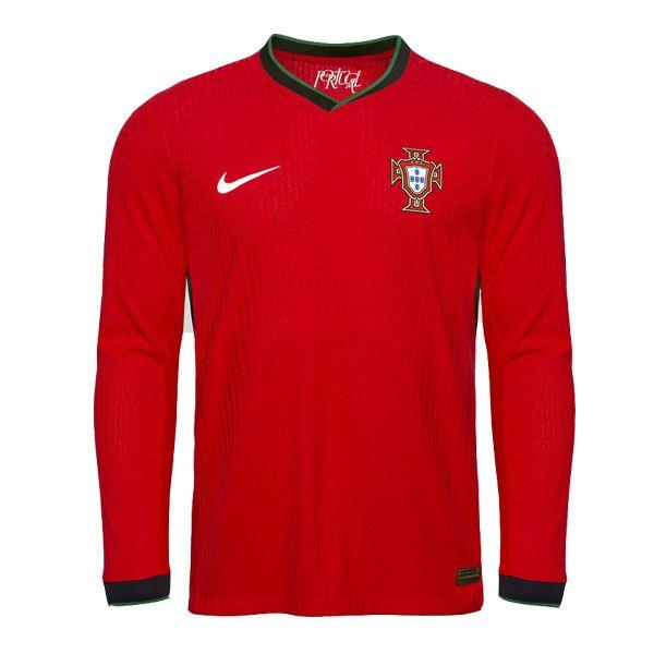 2024 Portugal Home Long Sleeve Authentic Jersey - Personalized