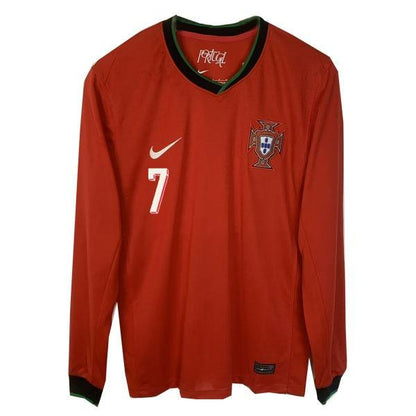 2024 Portugal Home Ronaldo 7 Long Sleeve Replica Jersey