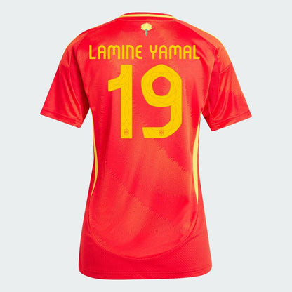 Women's 2024 Spain LAMINE YAMAL 19 Home Replica Jersey