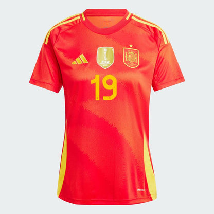 Women's 2024 Spain LAMINE YAMAL 19 Home Replica Jersey