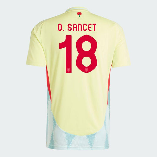 Youth 2024 Spain O. SANCET 18 Away Replica Jersey