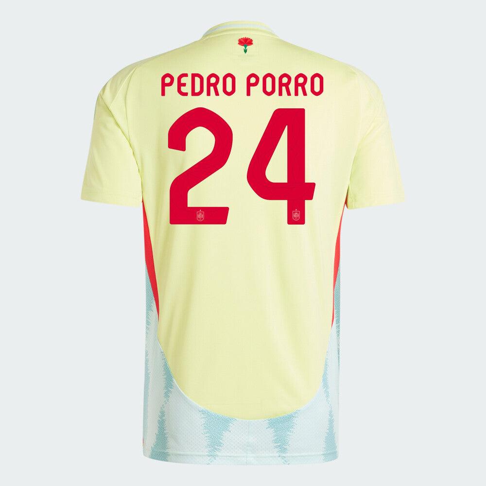 2024 Spain PEDRO PORRO 24 Away Replica Jersey