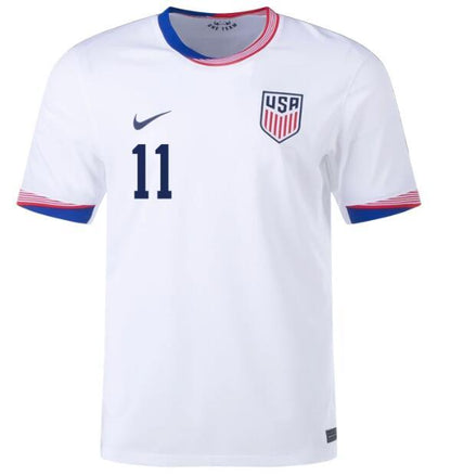 Youth 2024 United States AARONSON 11 Home Replica Jersey