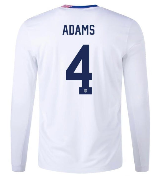 2024 United States ADAMS 4 Home Long Sleeve Replica Jersey