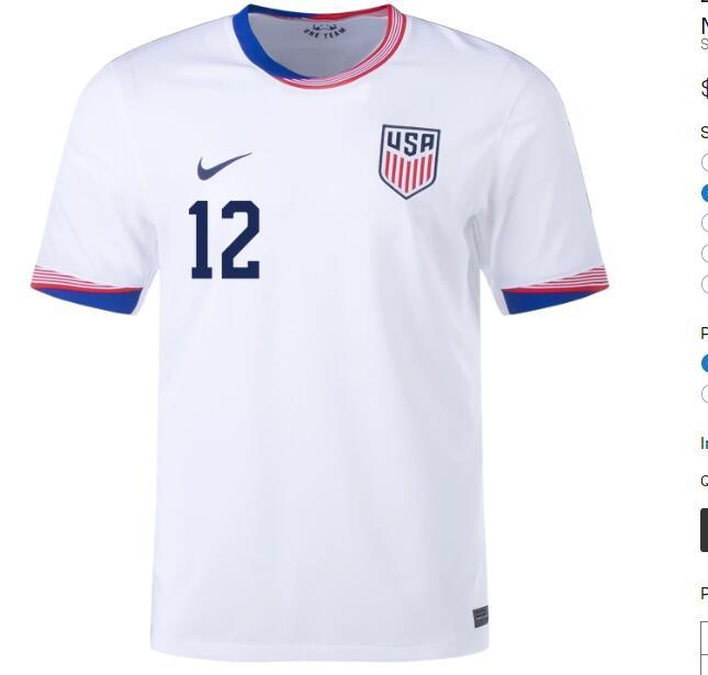 2024 United States M.ROBINSON 12 Home Replica Jersey