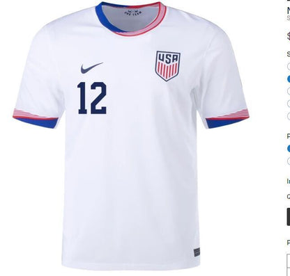 2024 United States M.ROBINSON 12 Home Replica Jersey