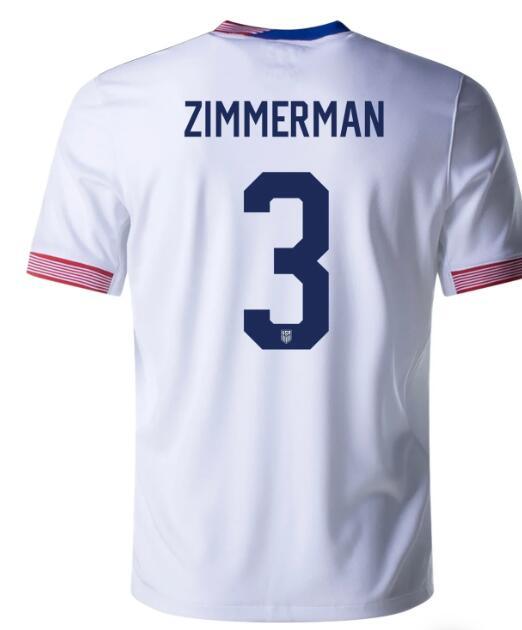 2024 United States ZIMMERMAN 3 Home Replica Jersey