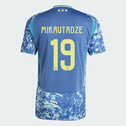 Youth 2024-25 Ajax MIKAUTADZE 19 Away Replica Jersey