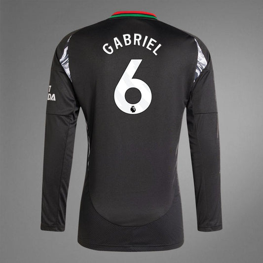 2024-25 Arsenal GABRIEL 6 Away Long Sleeve Replica Jersey