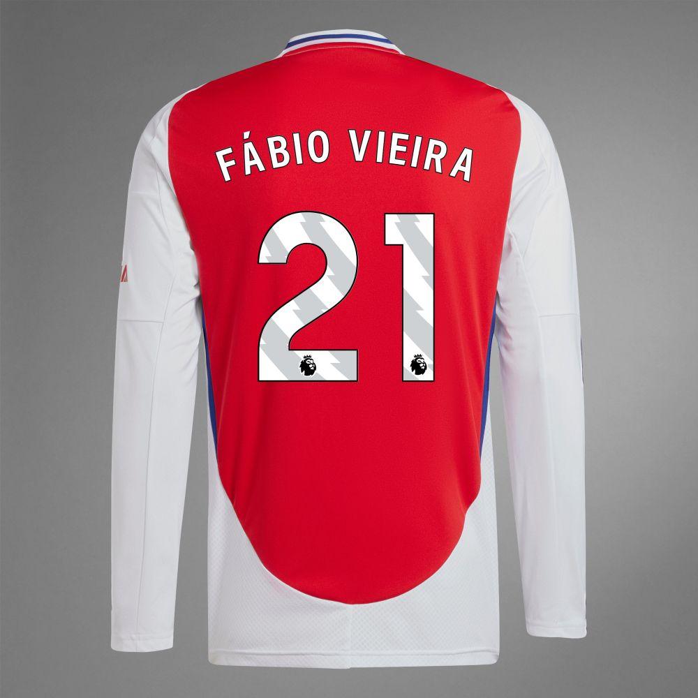 2024-25 Arsenal Home FABIO VIEIRA 21 Long Sleeve Replica Jersey